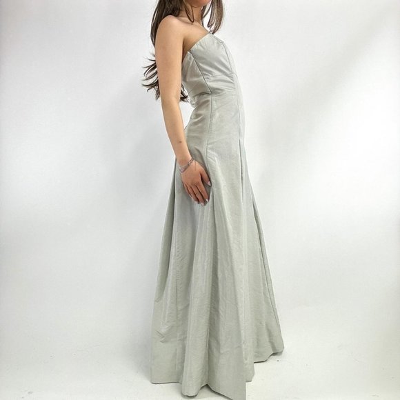 Vintage 90s EXPRESS  BRAND nylon Prom Dress - Picture 3 of 8